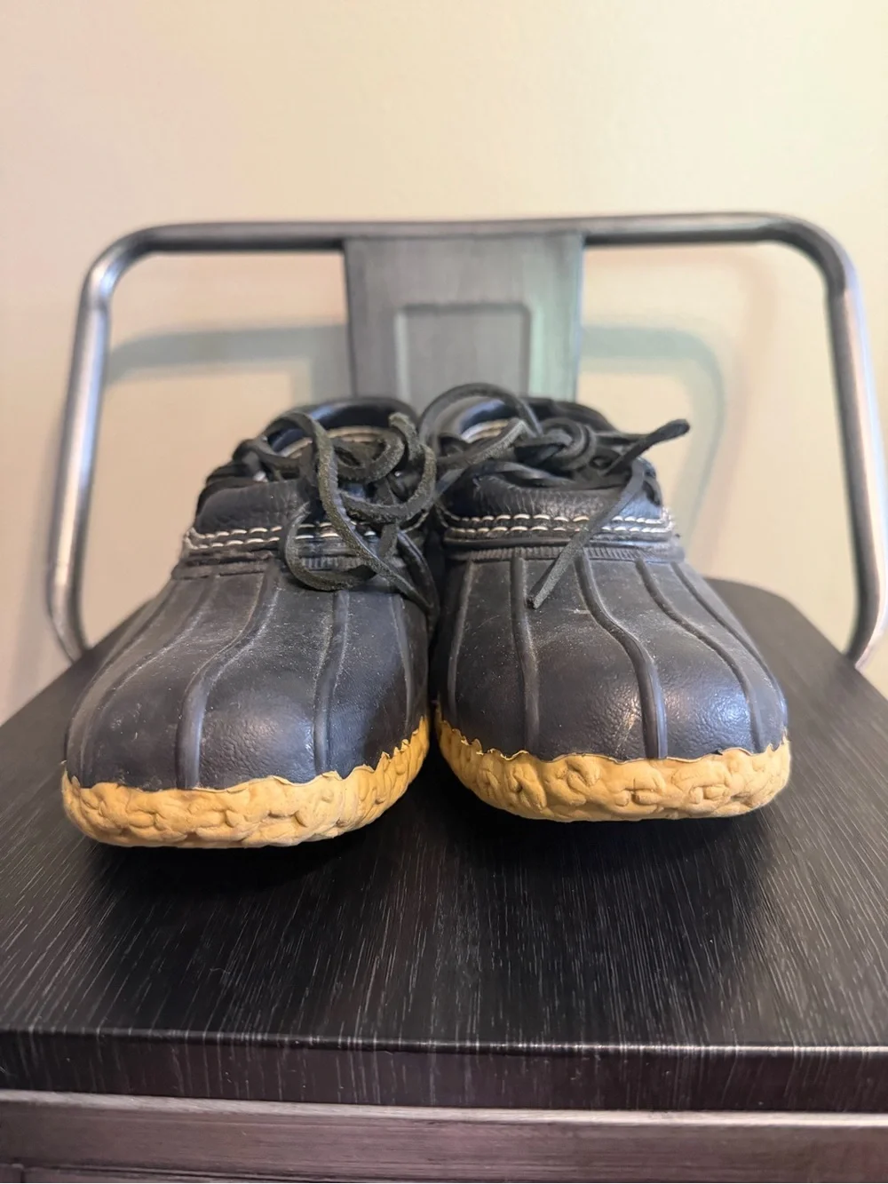 L.L.Bean Bean Boots Made in Maine Duck Shoes Black 7M